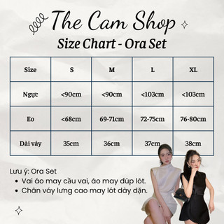 Set áo lụa nút cổ và chân váy - Ora Set