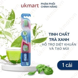 Bàn chải đánh răng Oral-B tinh chất trà xanh Gum Care Green Tea vỉ 1 cây