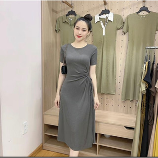 Đầm Rút Dây Eo Tôn Dáng che bụng (vải thun gân co giãn) bigsize