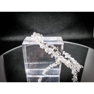 Vòng tay hạt freeform thạch anh trắng (clear quartz)