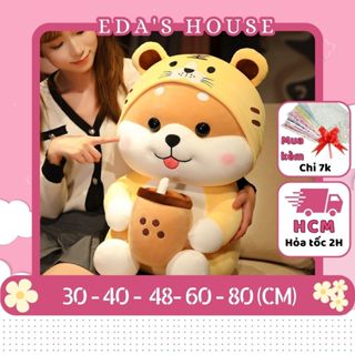   HCM-Hỏa tốc 2h  Gấu bông chó Shiba ôm trà sữa mềm mại dùng làm quà tặng đủ kích thước EDA'S HOUSE 
