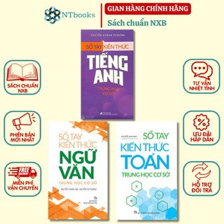 Sách (Lẻ tùy chọn) Sổ Tay Kiến Thức Toán - Tiếng Anh - Ngữ Văn Trung Học Cơ Sở