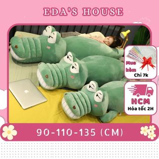 Gấu bông cute cá sấu ngáo, thú nhồi bông cá sấu khổng lồ 90-135cm eda's house