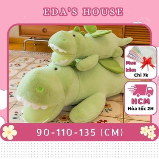 Gấu bông cá sấu xanh có cánh nằm ngủ thú nhồi bông cá sấu EDA'S HOUSE