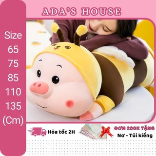 Gấu bông, gối ôm lợn ong heo ong biến hình siêu cute size lớn ADA'S HOUSE
