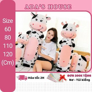 Gối ôm gấu bông bò sữa cho bé ada's house