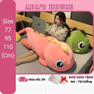 Gấu bông khủng long hồng xanh 2m ada's house