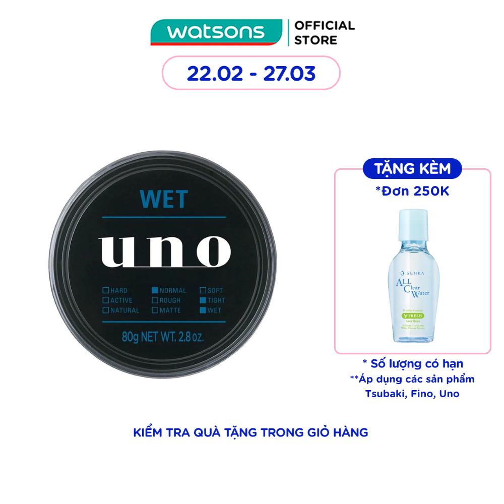 Sáp Vuốt Tóc UNO Tạo Kiểu Bóng Mượt Lịch Lãm 80g