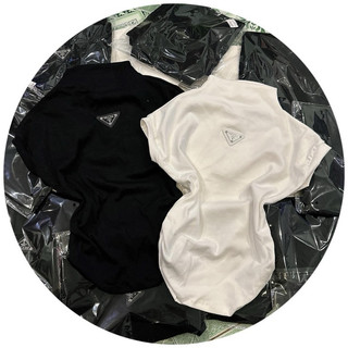  Áo thun croptop chất bozip gắn tag tam giác pra