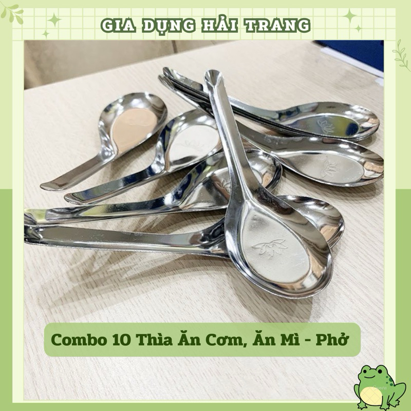 Combo 10 Thìa Ăn Cơm, Ăn Mì - Phở Loại Đẹp