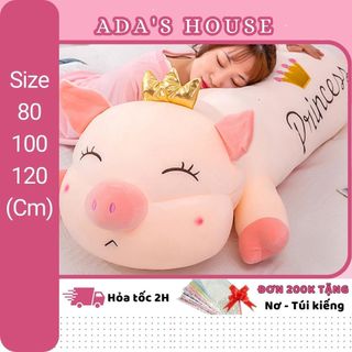 Gấu heo vương niệm nằm cute, thú nhồi bông đáng yêu ADA'S HOUSE