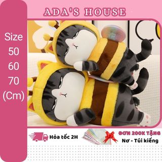 Gấu bông mèo hoàng thượng Cosplay áo ong vàng lông mịn bông mềm ADA'S HOUSE