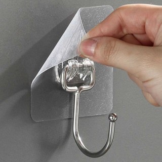 Móc treo đồ dán tường siêu bám dính bền bỉ kiểu dáng trong suốt tiện dụng 6x6cm SAODO MT0041