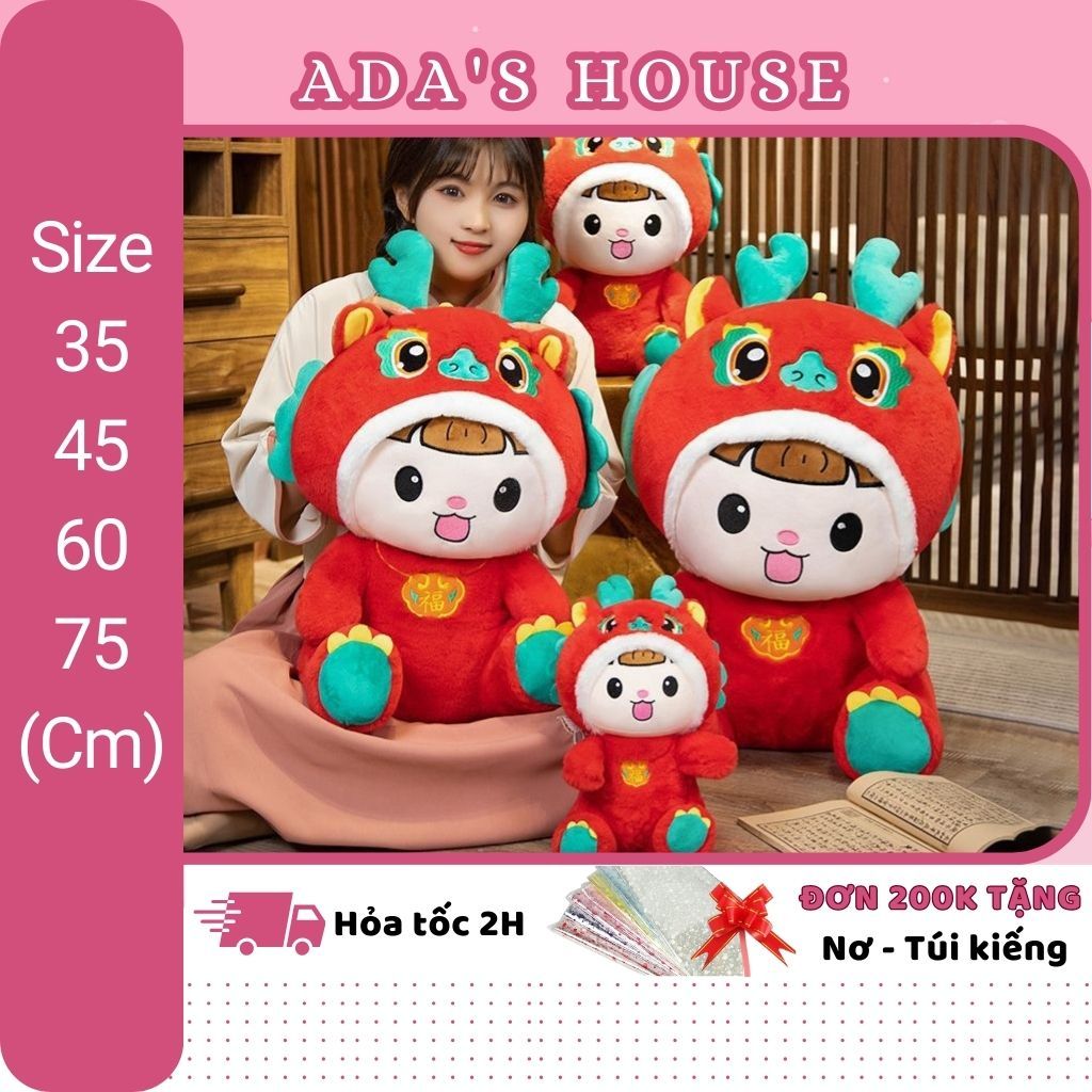 Gấu Bông Rồng 2024 Năm Rồng Linh Vật Gấu Bông Thỏ Cung Hoàng Đạo Gấu Bông Rồng EDA'S HOUSE