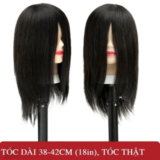 Đầu manocanh tóc thật, tóc nữ thật có thể uốn tẩy nhuộm được