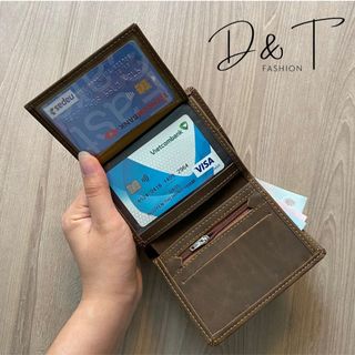 Ví Nam bóp nam thể thao da thật dáng đứng chất bền đẹp DT93