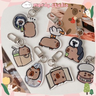 Móc khoá Capybara acrylic chuột lang nước lim dim