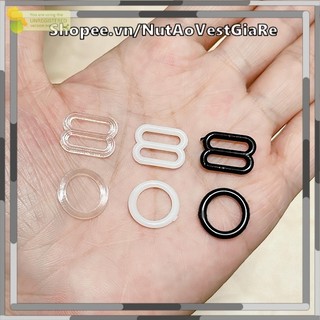 Set 20 Cặp Móc khoen nhựa tăng giảm áo dây, áo ngực, tăng đơ áo ngực, Móc Số 0, Số 8