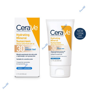 Kem chống nắng  Cerave Hydrating Mineral Suncreen Sheer Tint spf30 50ml