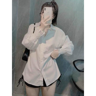 Áo sơ mi trơn mềm tay chun hót (kèm ảnh thật)