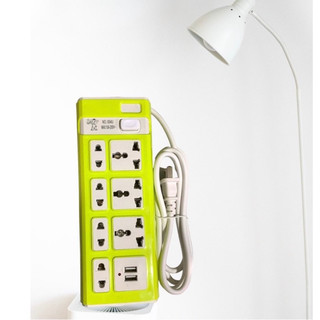 Ổ cắm điện đa năng 2 cổng USB kèm công tắc an toàn có dây dài 2.8m