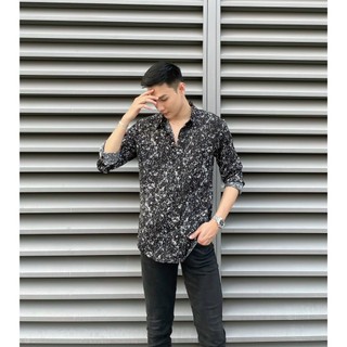 áo sơ mi nam dài tay vải lụa S116