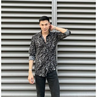 áo sơ mi nam dài tay vải lụa S116