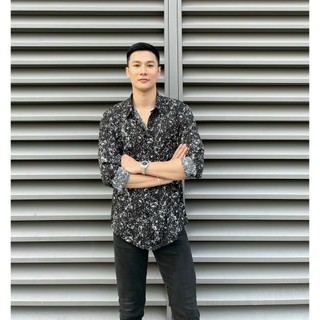 áo sơ mi nam dài tay vải lụa S116
