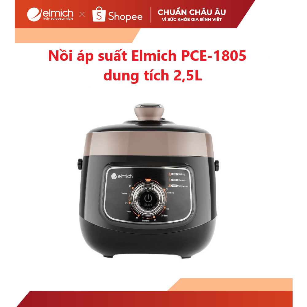 [Mã ELBSJBP03 giảm 12% đơn 500K] Nồi áp suất cao cấp đa chức năng Elmich PCE-1805 dung tích 2,5L