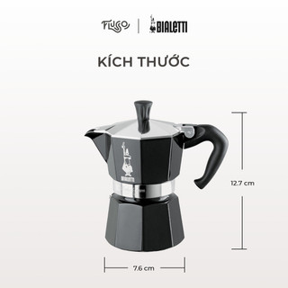 Bình Pha Cà Phê Bialetti Moka Express 3 Ly Màu Đen