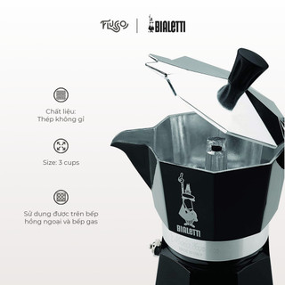 Bình Pha Cà Phê Bialetti Moka Express 3 Ly Màu Đen