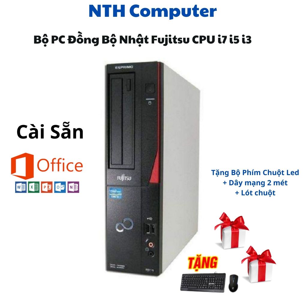 [GIÁ SỐC] Case máy tính đồng bộ Nhật Fujitsu CPU i7 i5 i3 , Ram 8G, 16gb SSD 128GB, SSD 256GB Bảo Hành 12 Tháng | BigBuy360 - bigbuy360.vn