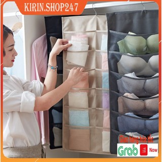 Túi treo đồ lót, tất 2 mặt  24 ngăn siêu tiện dụng Hàng Nội Địa Trung