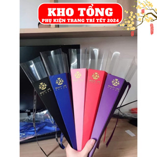 combo 100, 50 túi mika 1 bông, vỏ hộp mika đựng hoa sáp, hộp mica