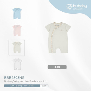 Body cộc Bu baby size 3M-12M bamboo siêu mềm
