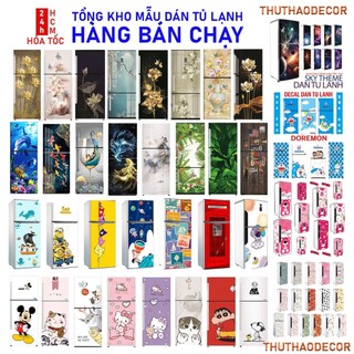 HÀNG BÁN CHẠY - Decal dán tủ lạnh chất liệu cao cấp, chống nước - Trang trí nhà cửa