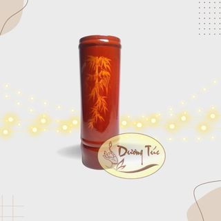 Ống nhang gỗ sen , ống đựng hương, lọ đựng nhang , đựng hương gỗ trúc nâu sơn mài