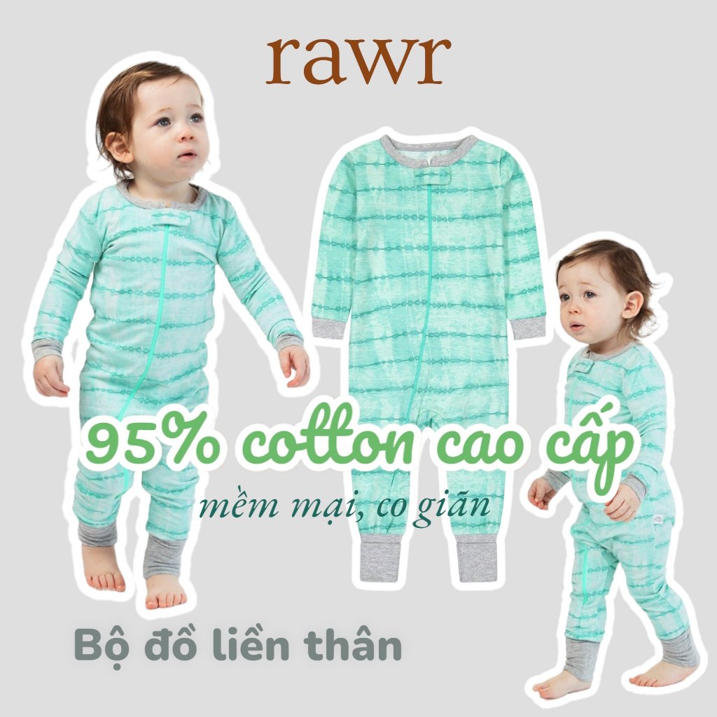 Bộ đồ liền thân vớ lật Bodysuit co giãn Bodysleep liền tất Sleepsuit cho bé trai (Chọn mẫu)
