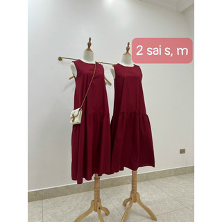 Váy maxi xuông đuôi cá đỏ sát nách