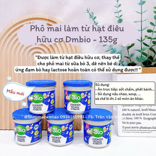Phô mai hạt điều hữu cơ Dmbio - 135g