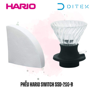 Phễu lọc thủy tinh Hario Dripper Switch (SSD-200-B)
