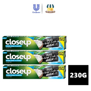  Combo 3 tuýp Kem Đánh Răng Closeup Chiết Xuất Dừa & Than Hoạt Tính 230G Tuýp - Tiệm Bách Hóa 