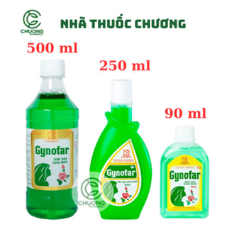 Gynofa Dung dịch vệ sinh phụ nữ, nước rửa phụ khoa, giảm mụn lưng Gynofar màu xanh 90ml / 250ml / 500ml (Có Che tên)