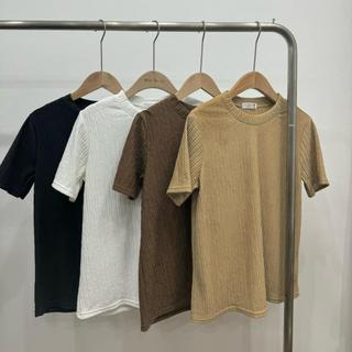 Áo thun gân trơn dáng vừa mocholo.closet