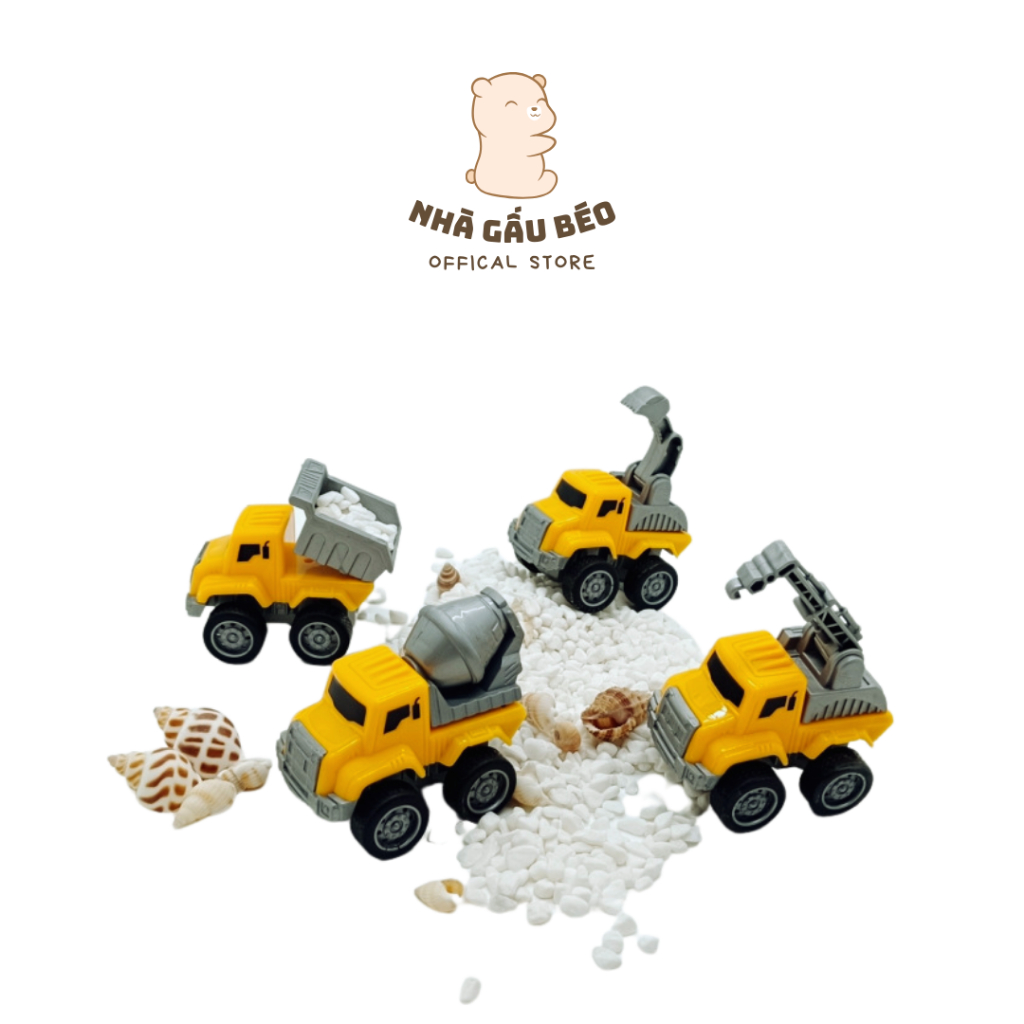 Bộ đồ chơi xe công trường mini chạy cót