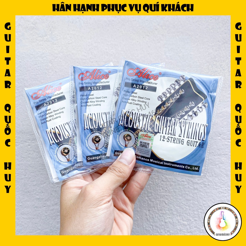 [Guitar 12 dây] - Dây đàn Guitar Acoustic 12 Strings Alice A2012 - Hàng chuẩn Alice