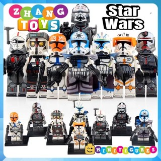 Đồ chơi Xếp hình Star Wars Wrecker  Crosshair Hunter Tech Rex Commander Cody Jesse Ahsoka's Troopers Minifigures WM6095