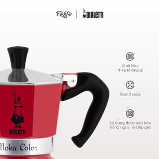 Ấm Pha Cà Phê Bialetti Moka Express 3 Ly Màu Đỏ
