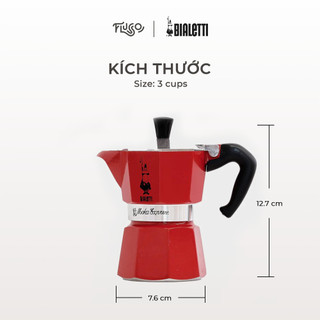 Ấm Pha Cà Phê Bialetti Moka Express 3 Ly Màu Đỏ