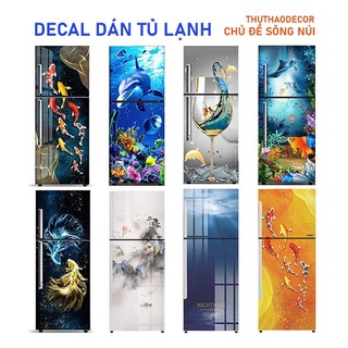 Miếng dán tủ lạnh CHỦ ĐỀ NƯỚC - Trang trí nhà cửa - HÀNG BÁN CHẠY
